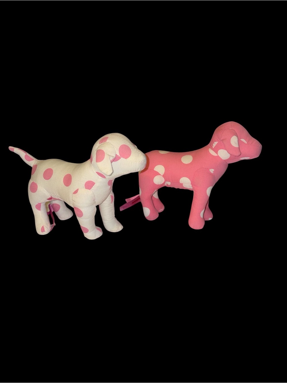 Plush Polka Dot Dog Plush - Pink and White